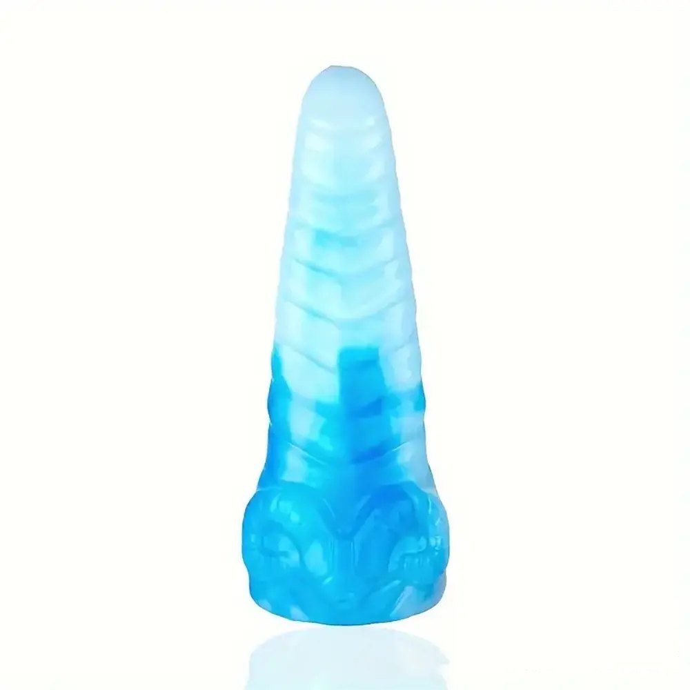10.2in Ribbed Silicone Anal Plug - Dragon Dildo Style