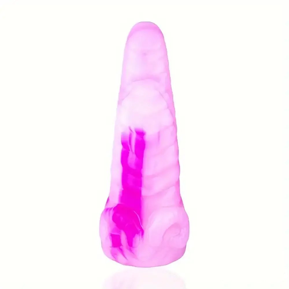 10.2in Ribbed Silicone Anal Plug - Dragon Dildo Style