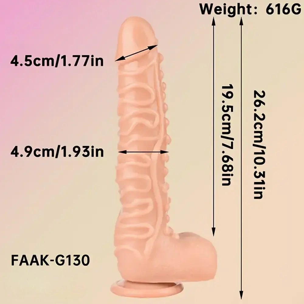 10.31in Bumpy Silicone Fantasy Dildo - Dragon Dildo Style