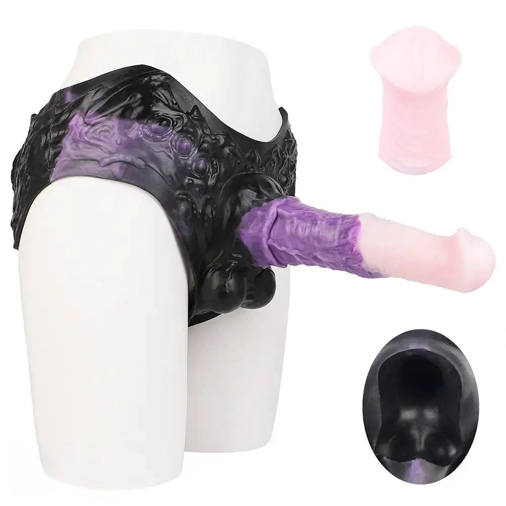 10.35in Hollow Strap-On Dildo Harness - Realistic Dildo Design