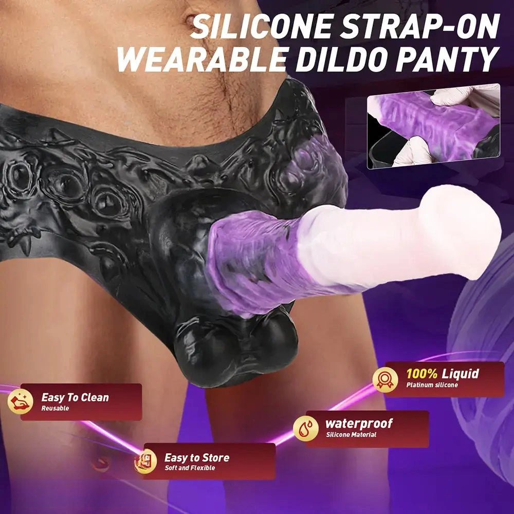 10.35in Hollow Strap-On Dildo Harness - Realistic Dildo Design