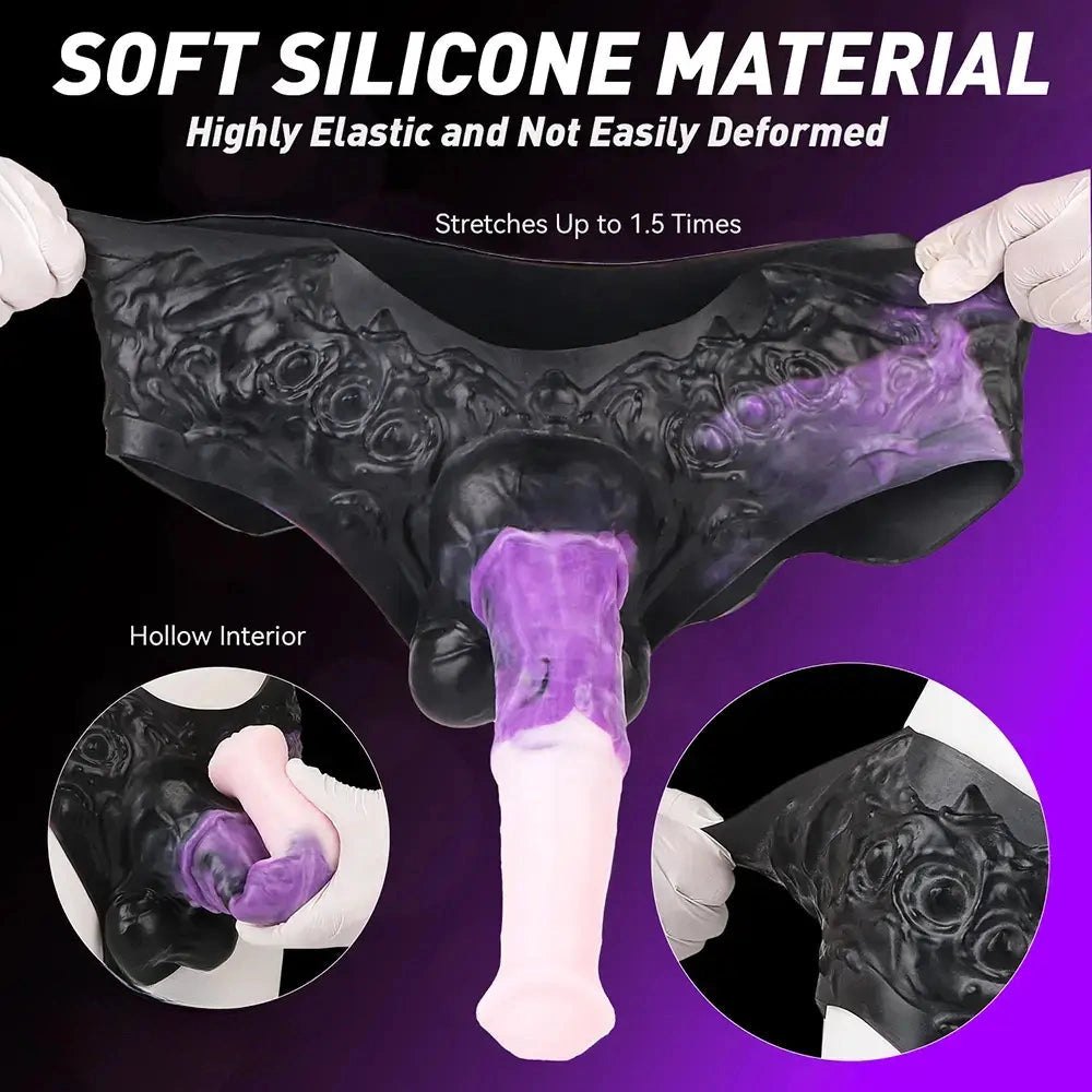 10.35in Hollow Strap-On Dildo Harness - Realistic Dildo Design