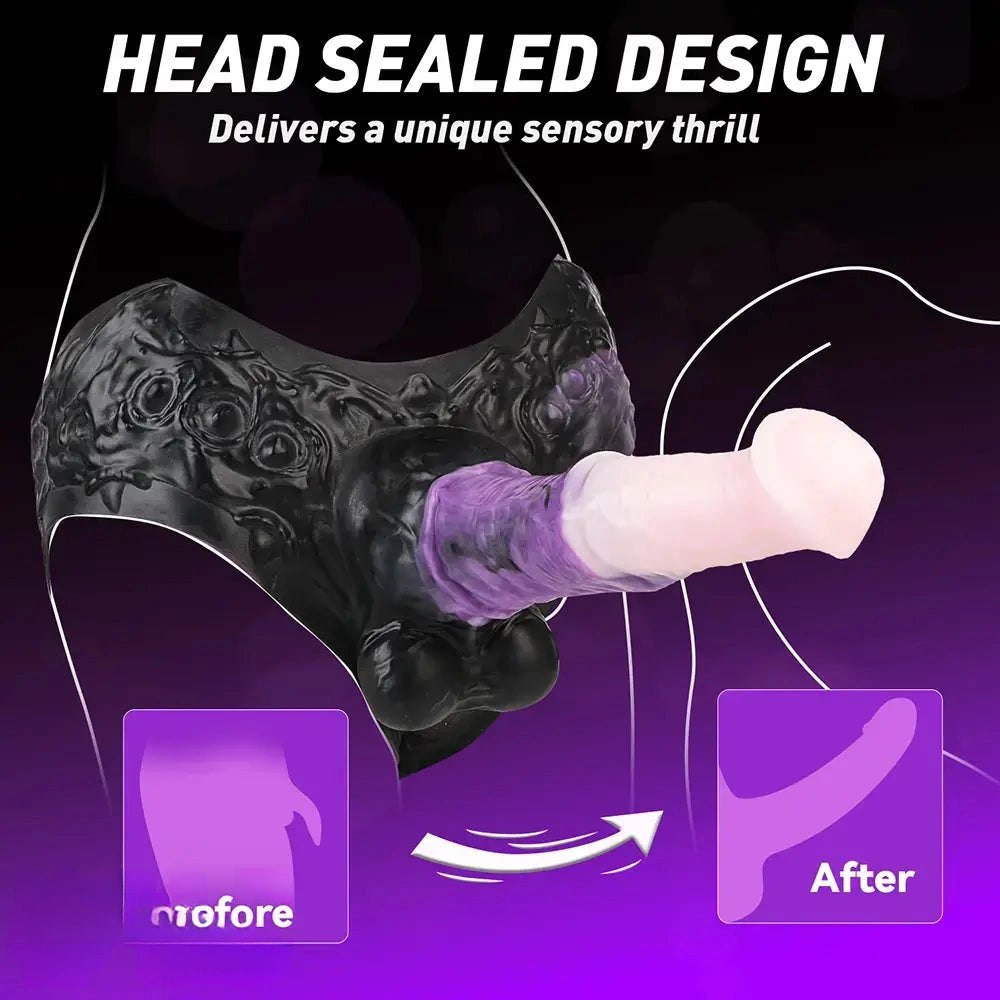 10.35in Hollow Strap-On Dildo Harness - Realistic Dildo Design