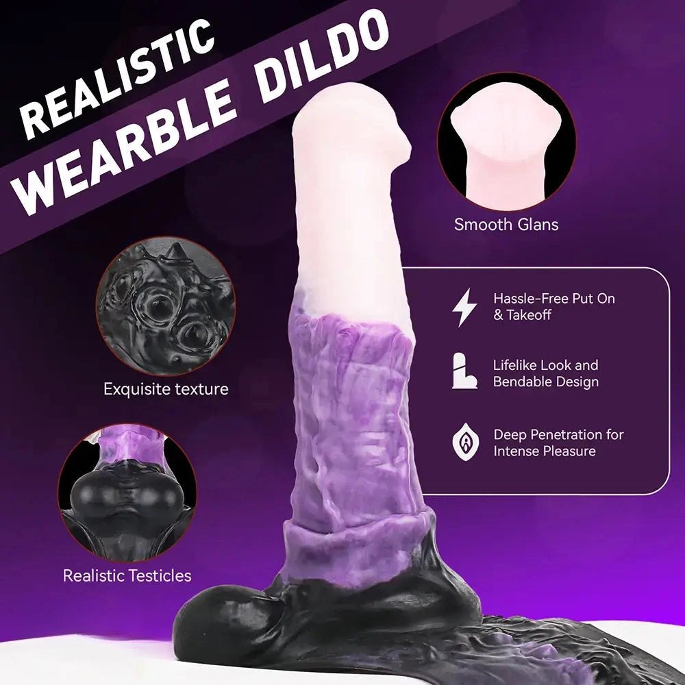 10.35in Hollow Strap-On Dildo Harness - Realistic Dildo Design