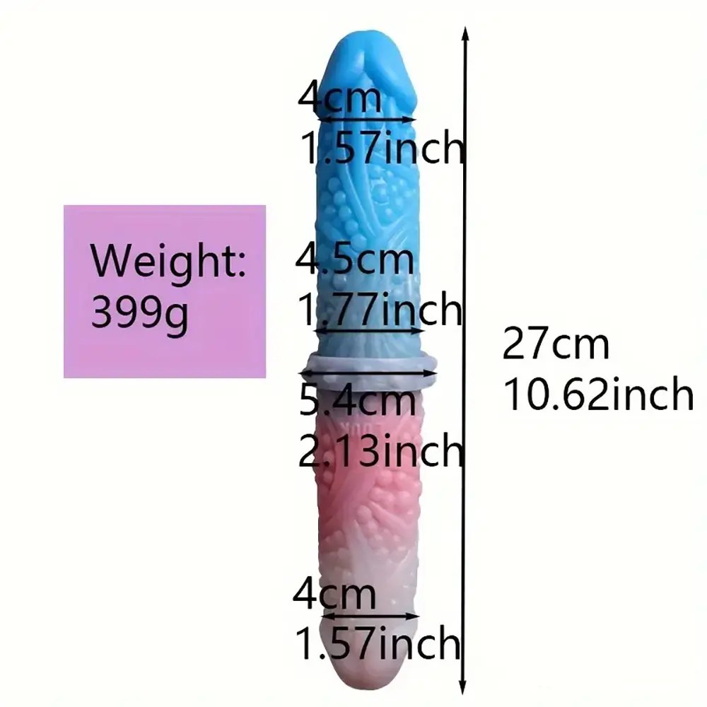 10.62in Dual-Head Textured Dildo - Double-Ended Dildo