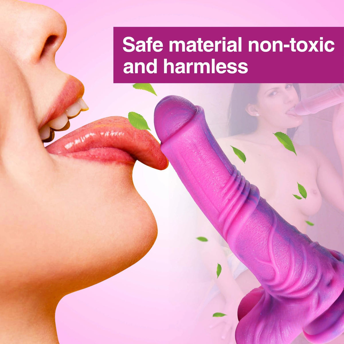10.62in Swirled Purple Dildo - Realistic Dildo