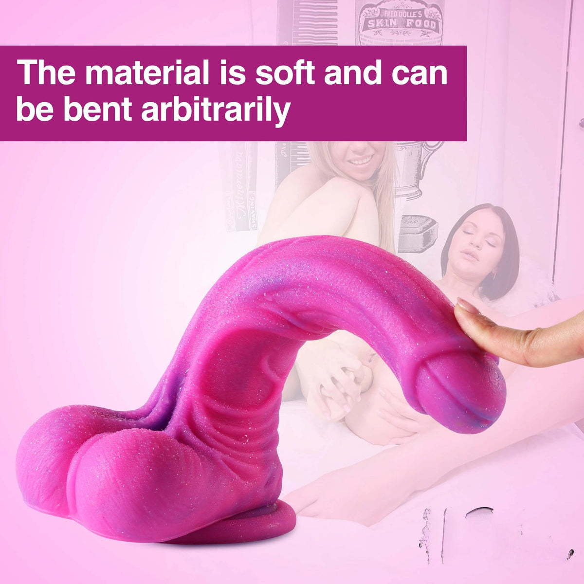 10.62in Swirled Purple Dildo - Realistic Dildo