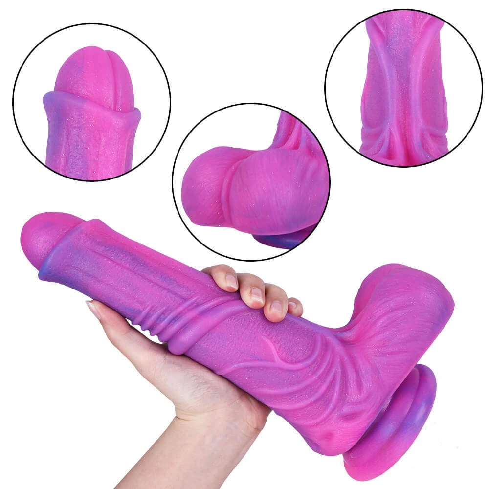 10.62in Swirled Purple Dildo - Realistic Dildo