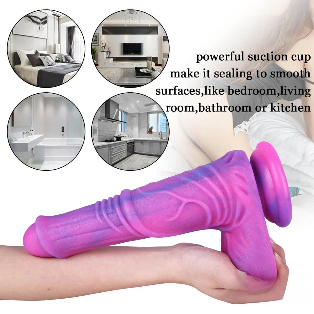 10.62in Swirled Purple Dildo - Realistic Dildo