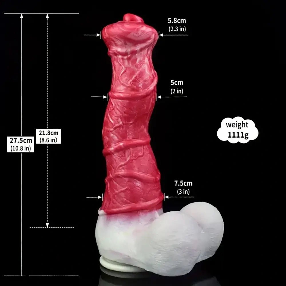 10.8in Knotted Base Fantasy Dildo - Silicone Knot Dildo