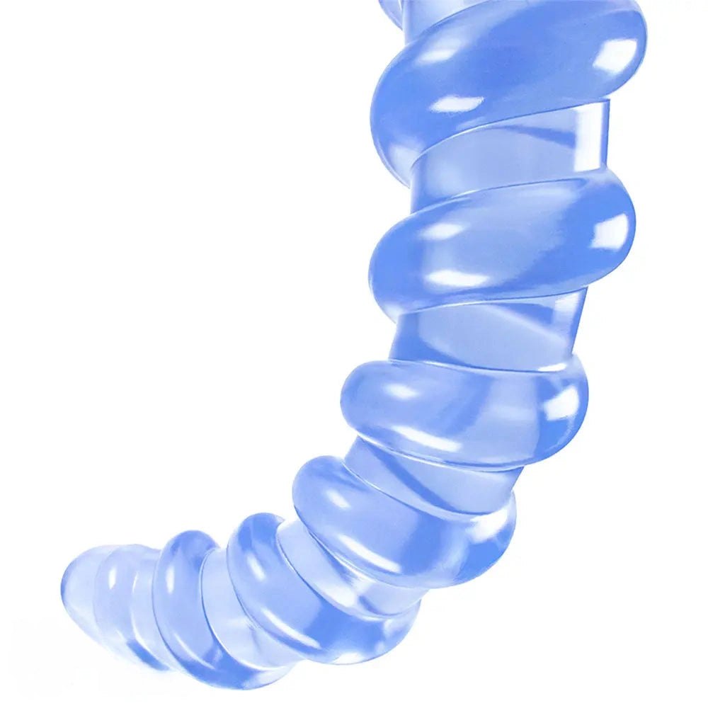 10.8in Ribbed PVC Anal Dildo - Suction Cup Anal Dildo