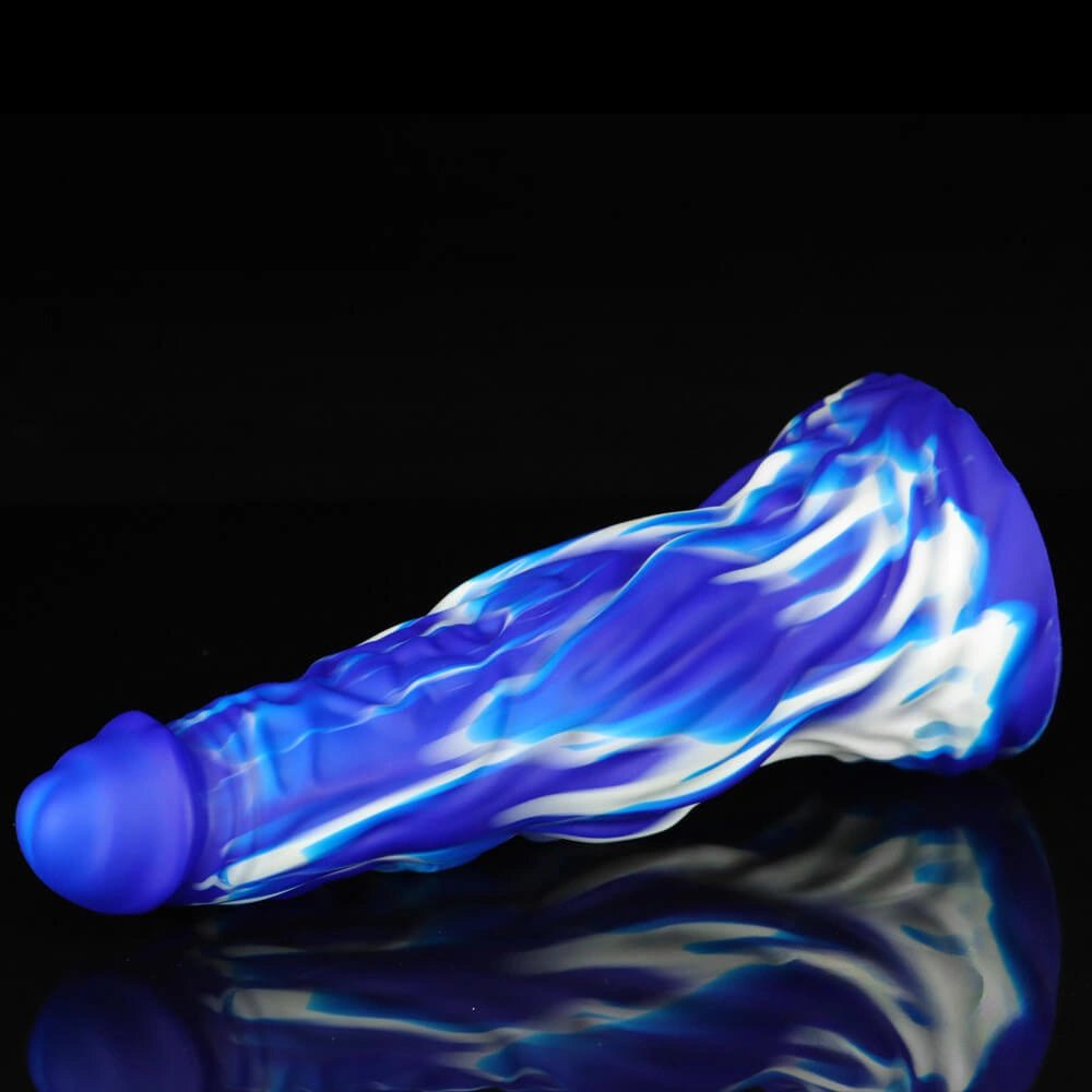10.8in Thick Marbled Fantasy Dildo - Liquid Silicone Dildo