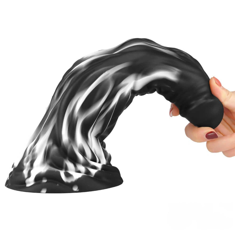 10.8in Thick Marbled Fantasy Dildo - Liquid Silicone Dildo