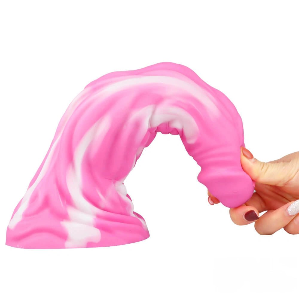10.8in Thick Marbled Fantasy Dildo - Liquid Silicone Dildo