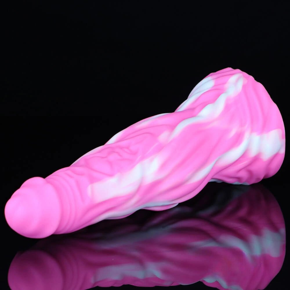 10.8in Thick Marbled Fantasy Dildo - Liquid Silicone Dildo