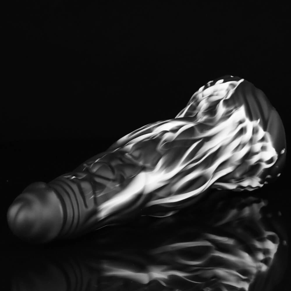 10.8in Thick Marbled Fantasy Dildo - Liquid Silicone Dildo