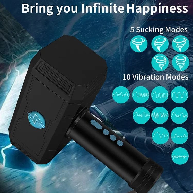 10-Mode Hammer Shape Male Masturbator - Vibrating Male Stroker