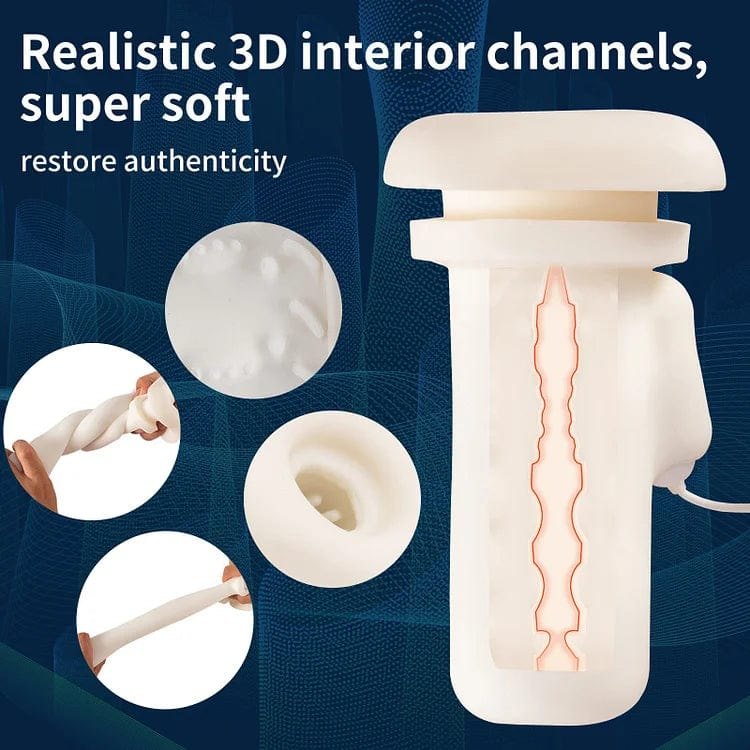 10-Mode Hammer Shape Male Masturbator - Vibrating Male Stroker