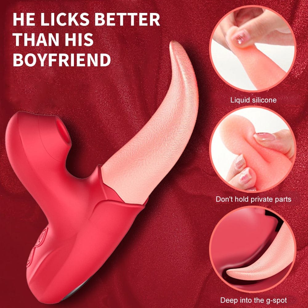 10-Mode Tongue Licking Vibrator - Clitoral Stimulator Toy