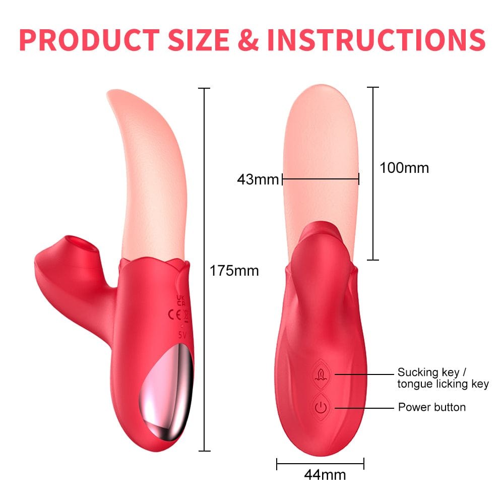 10-Mode Tongue Licking Vibrator - Clitoral Stimulator Toy