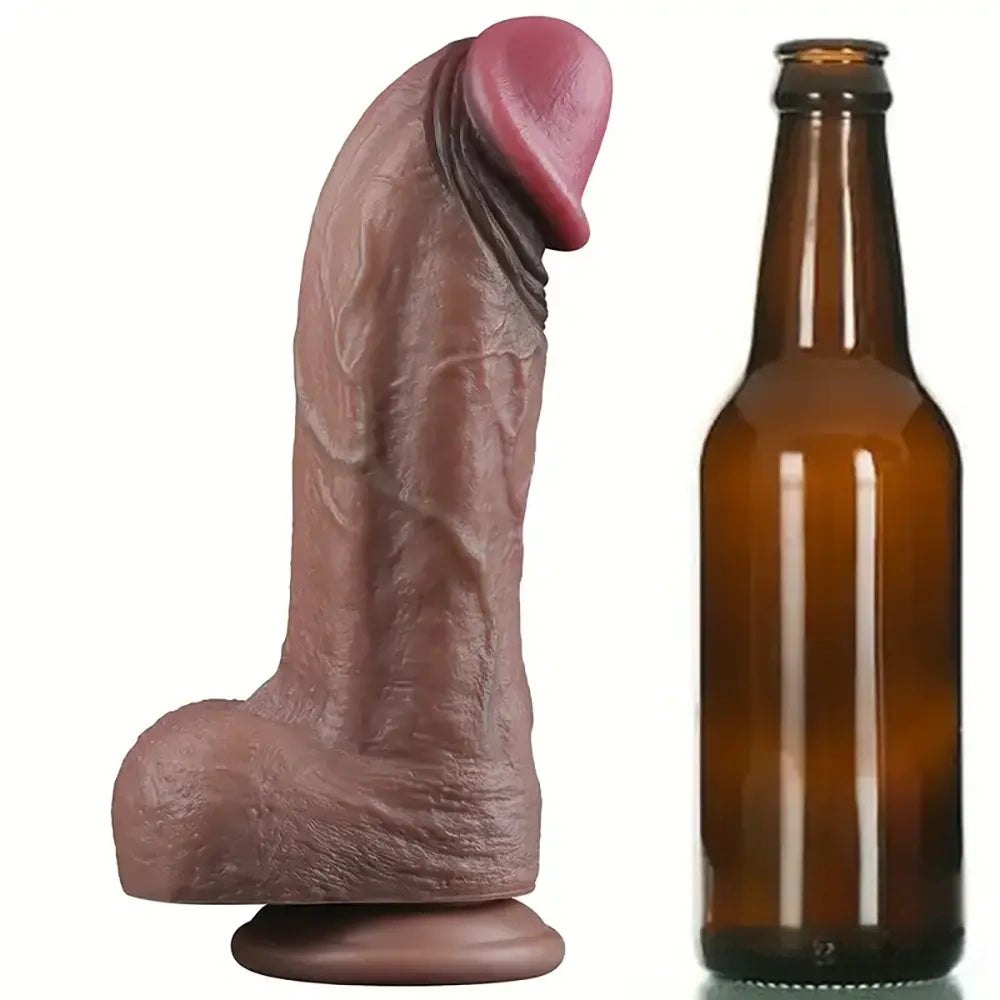 10.04in Curved Thick G-Spot Dildo - Suction Cup Dildo