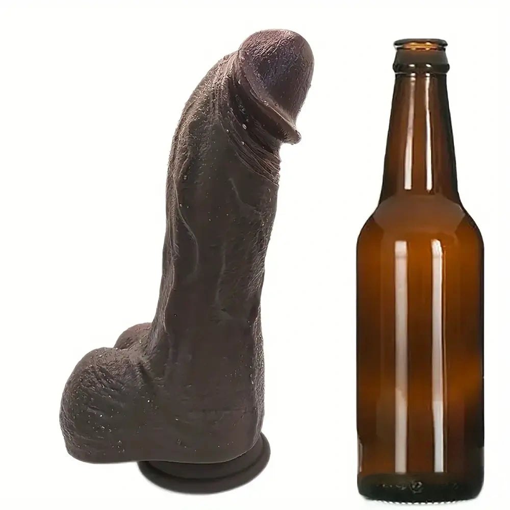 10.04in Curved Thick G-Spot Dildo - Suction Cup Dildo