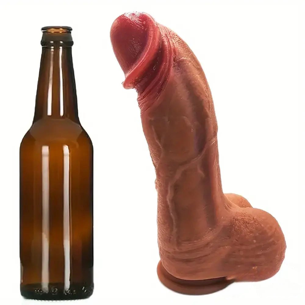 10.04in Curved Thick G-Spot Dildo - Suction Cup Dildo