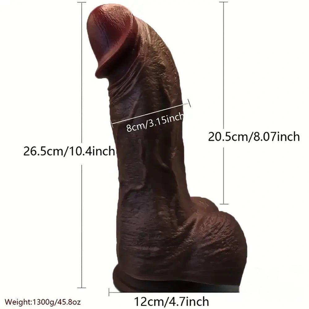 10.04in Curved Thick G-Spot Dildo - Suction Cup Dildo