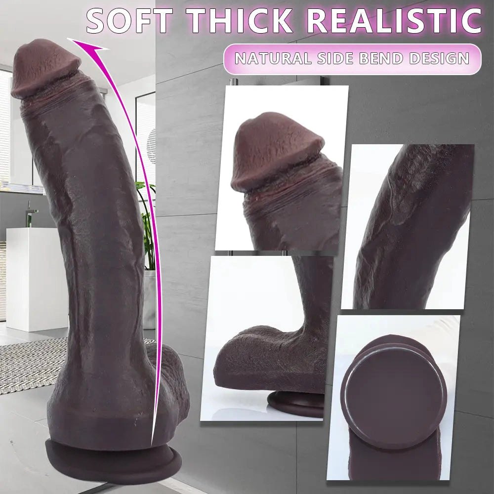 10.56in Coffee Realistic Dildo - Suction Cup Dildo