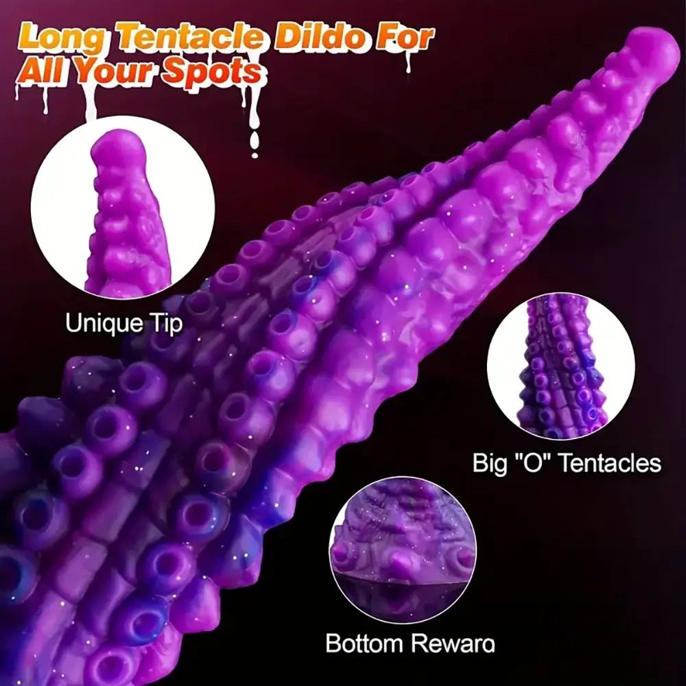 10in Purple Tentacle Fantasy Dildo - Monster Fantasy Dildo