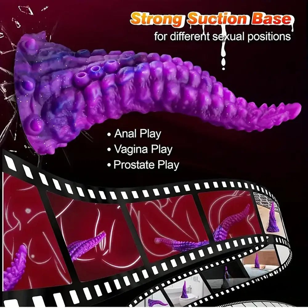 10in Purple Tentacle Fantasy Dildo - Monster Fantasy Dildo