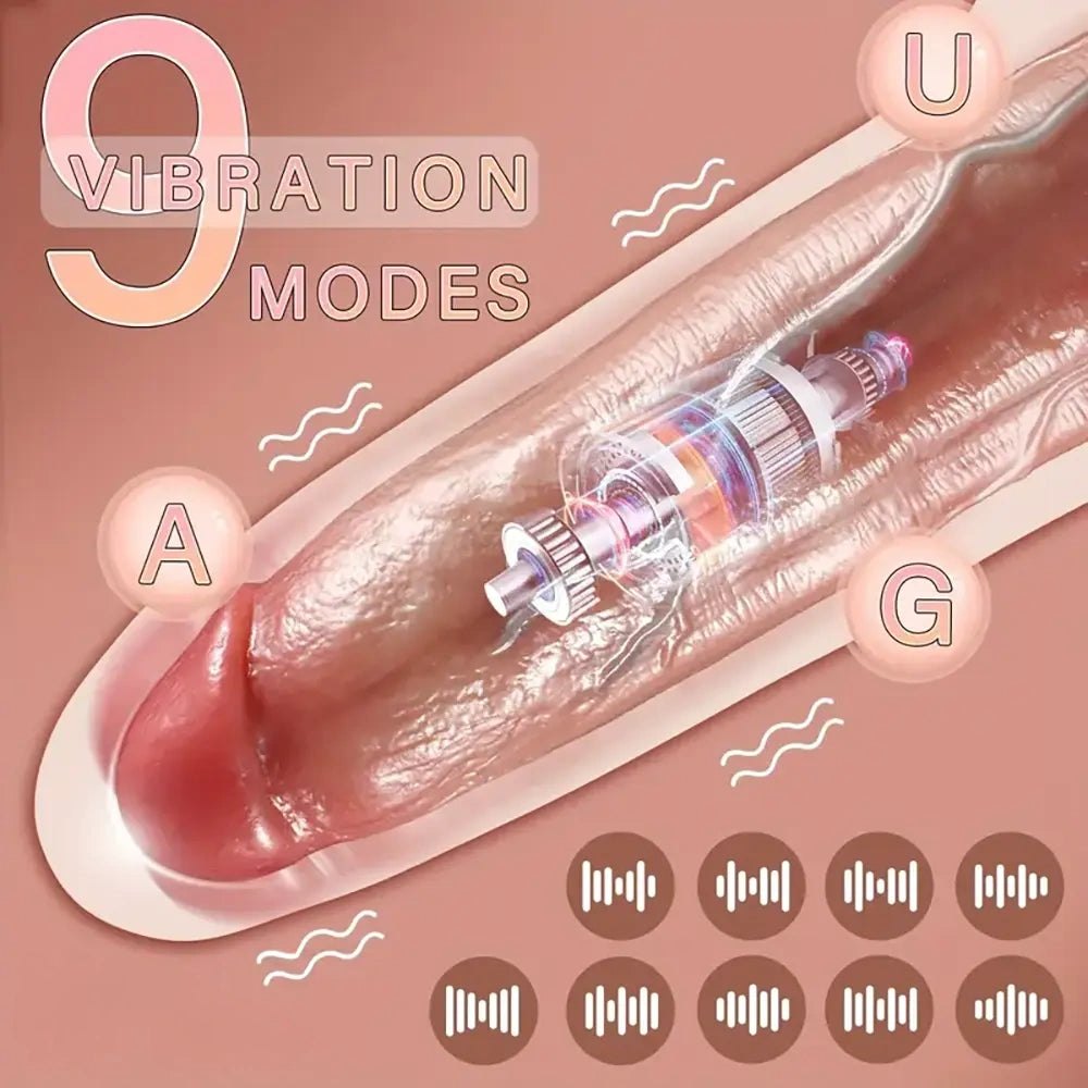 10in Realistic Flesh Suction Dildo - Lifelike Suction Cup Dildo