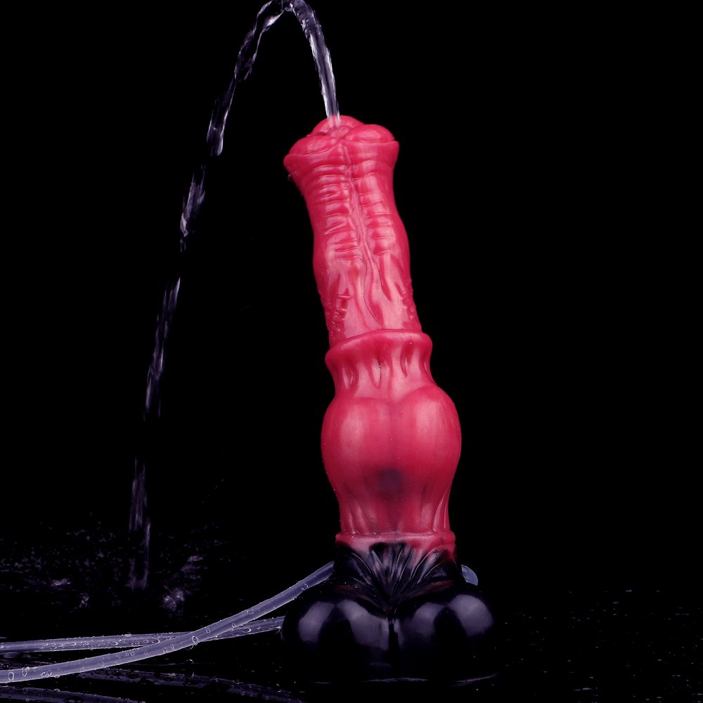 10in Red Knotted Horse-Style Dildo - Horse Knot Dildo