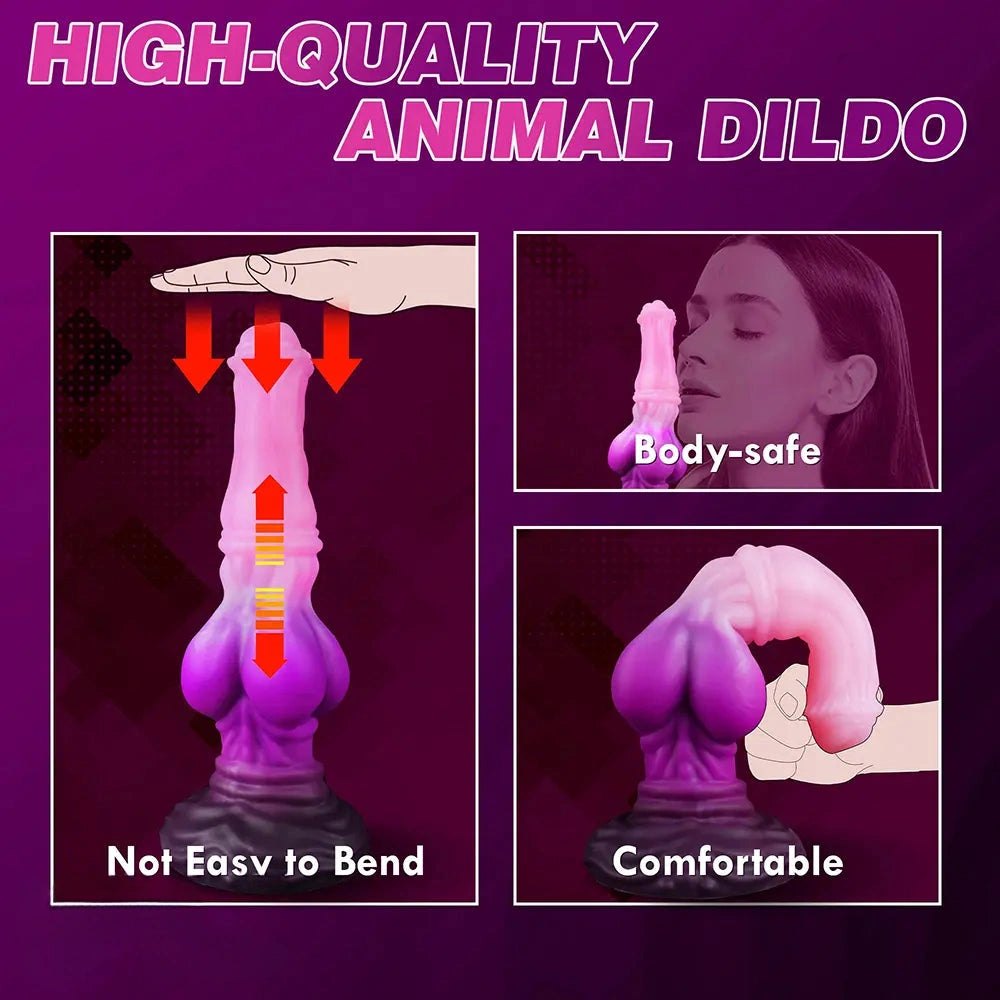10in Ridged Knot Horse Dildo - Large Knot Animal Dildo