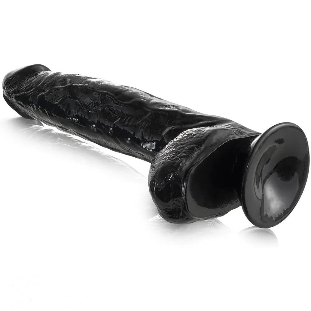 10in Veiny Black Realistic Dildo - Realistic Dildo