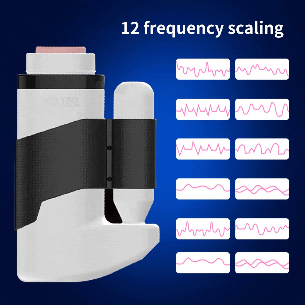 12-Speed Telescopic Male Masturbator - Realistic Stroker Cup