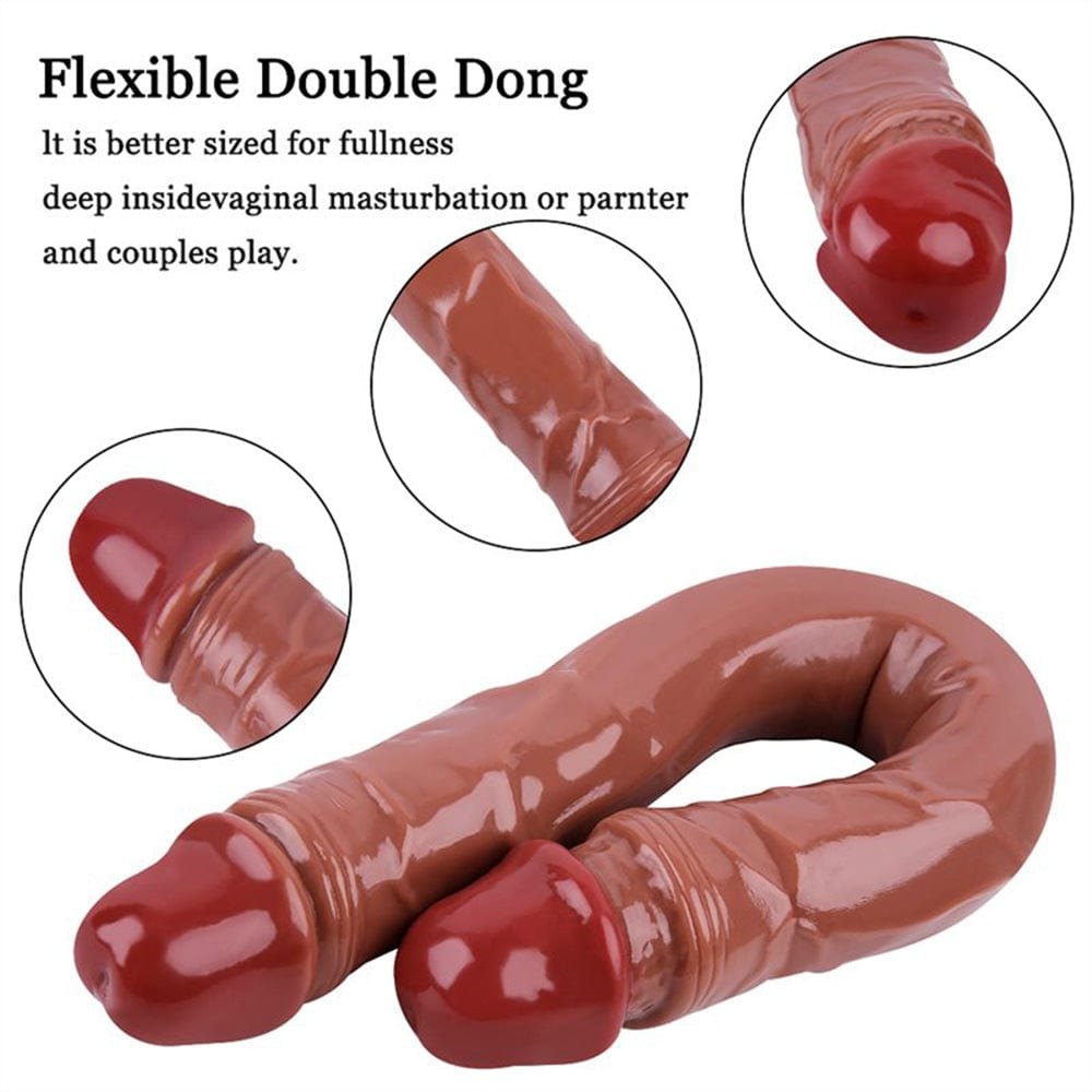 15.55in Double-Ended Silicone Dildo - Big Double Dildo