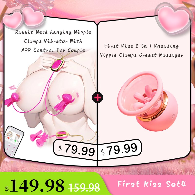 2-in-1 Kneading Suction Nipple Clamps - Nipple Suckers