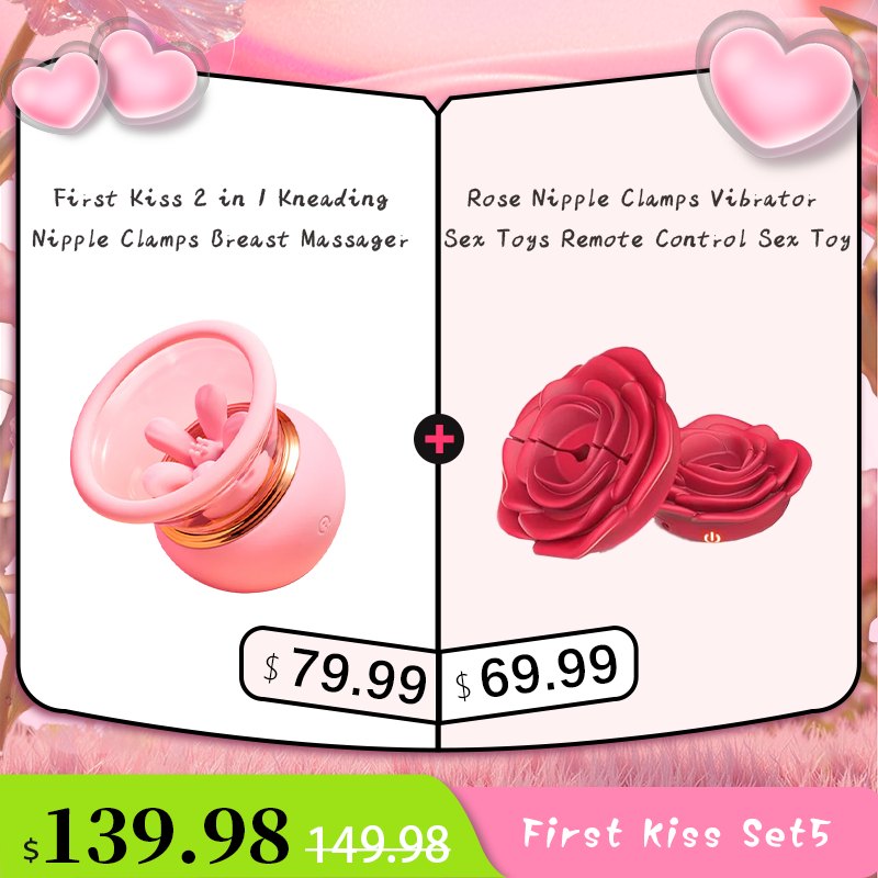 2-in-1 Kneading Suction Nipple Clamps - Nipple Suckers
