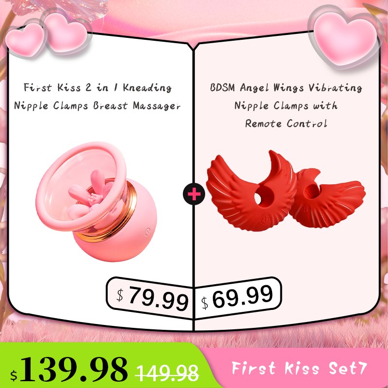 2-in-1 Kneading Suction Nipple Clamps - Nipple Suckers