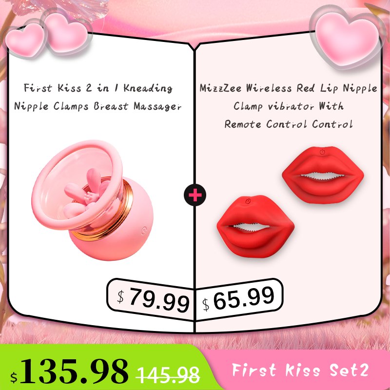2-in-1 Kneading Suction Nipple Clamps - Nipple Suckers