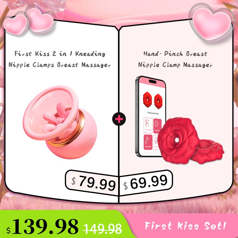 2-in-1 Kneading Suction Nipple Clamps - Nipple Suckers