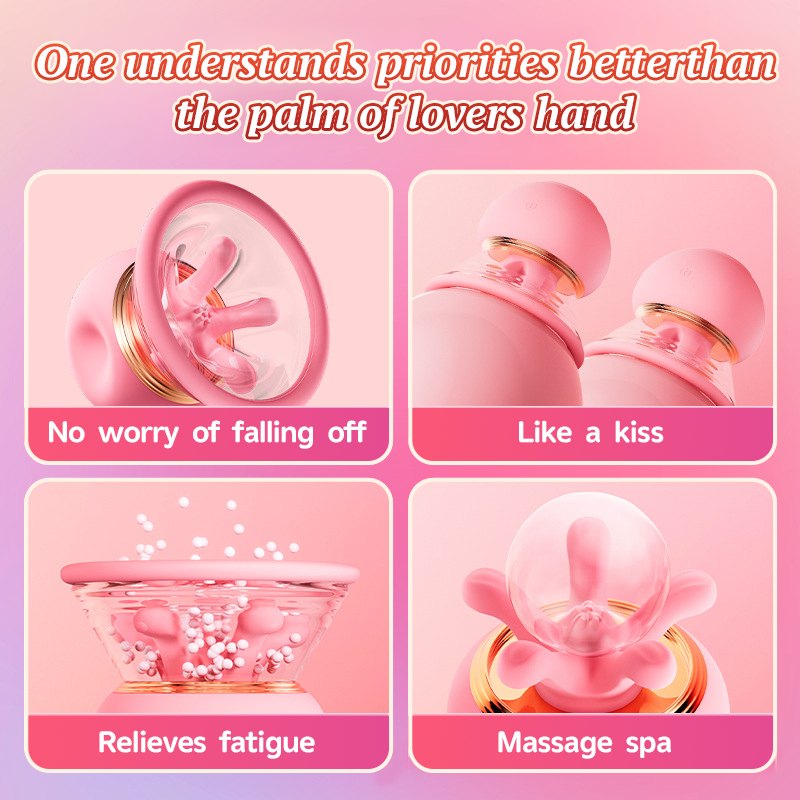 2-in-1 Kneading Suction Nipple Clamps - Nipple Suckers