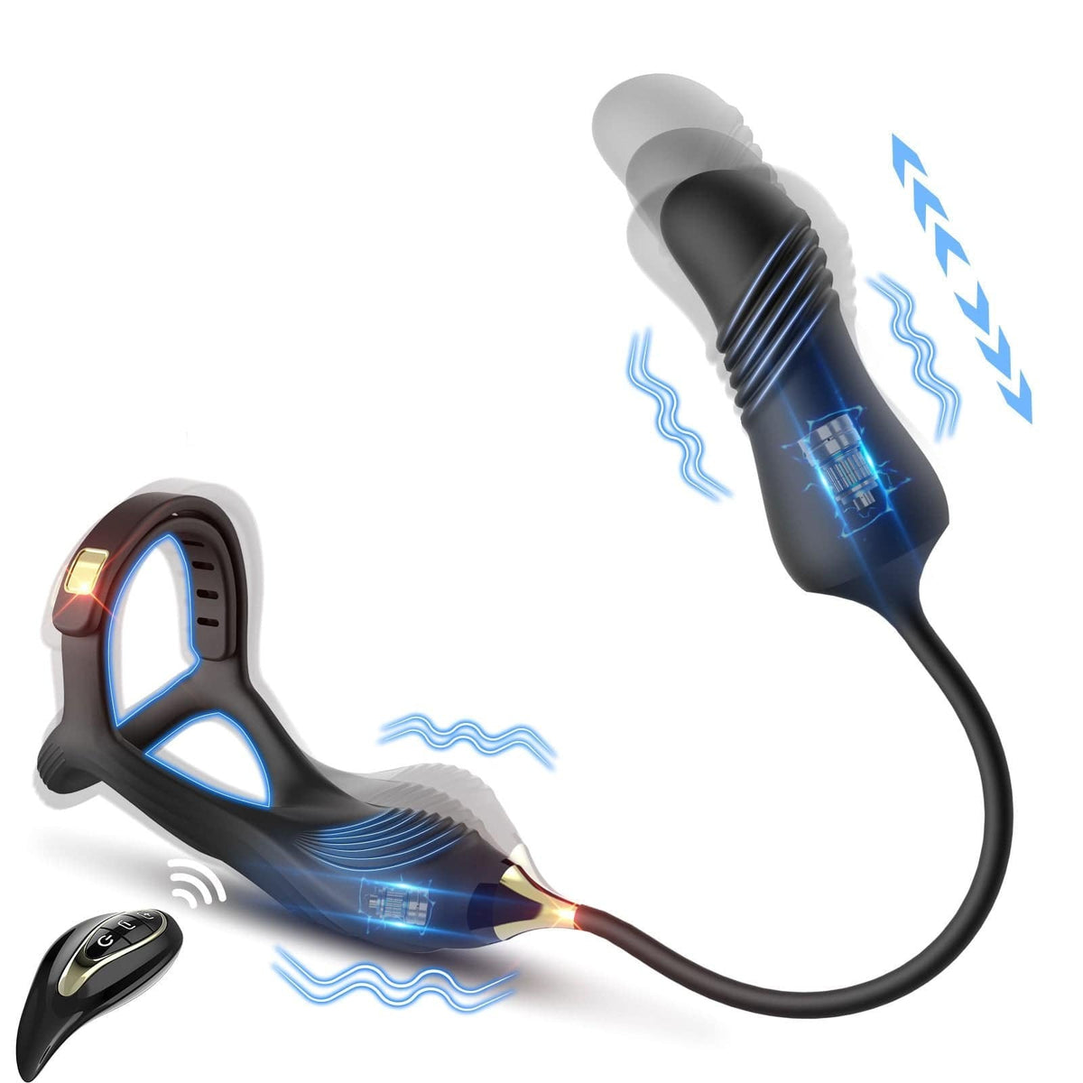 Prostate Massager & Cock Ring - Vibrating Prostate Massager