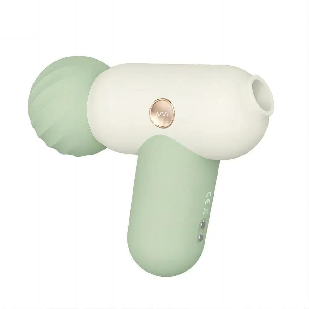 2-in-1 Sucking AV Wand Vibrator - Clit Sucking Wand Toy