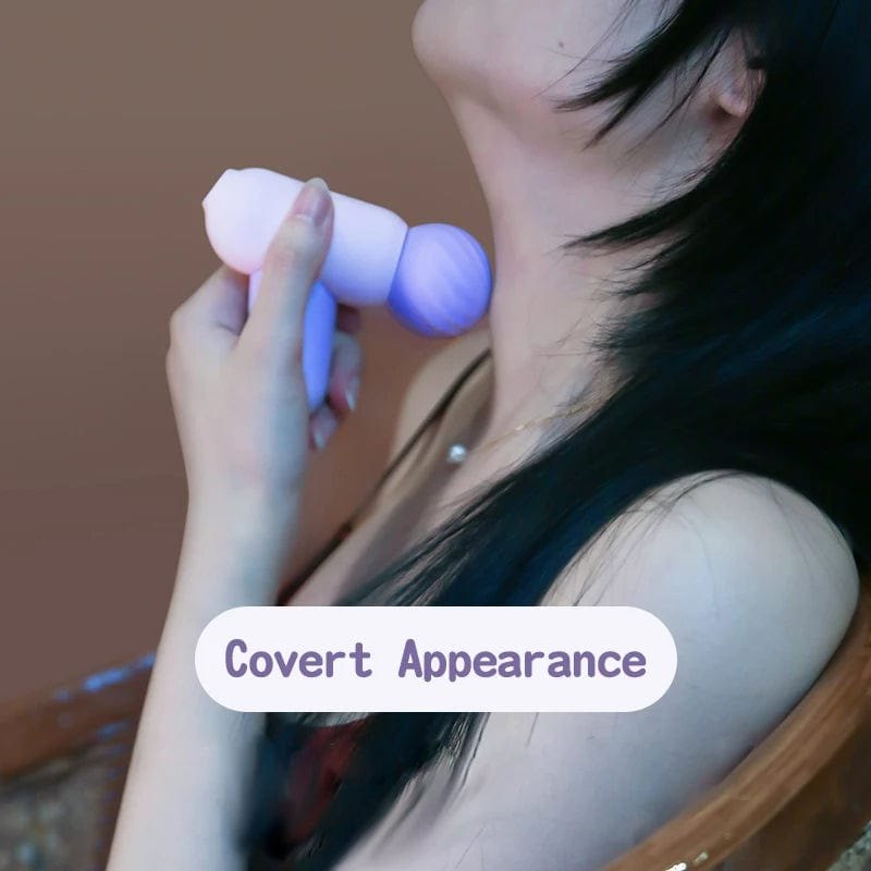 2-in-1 Sucking AV Wand Vibrator - Clit Sucking Wand Toy