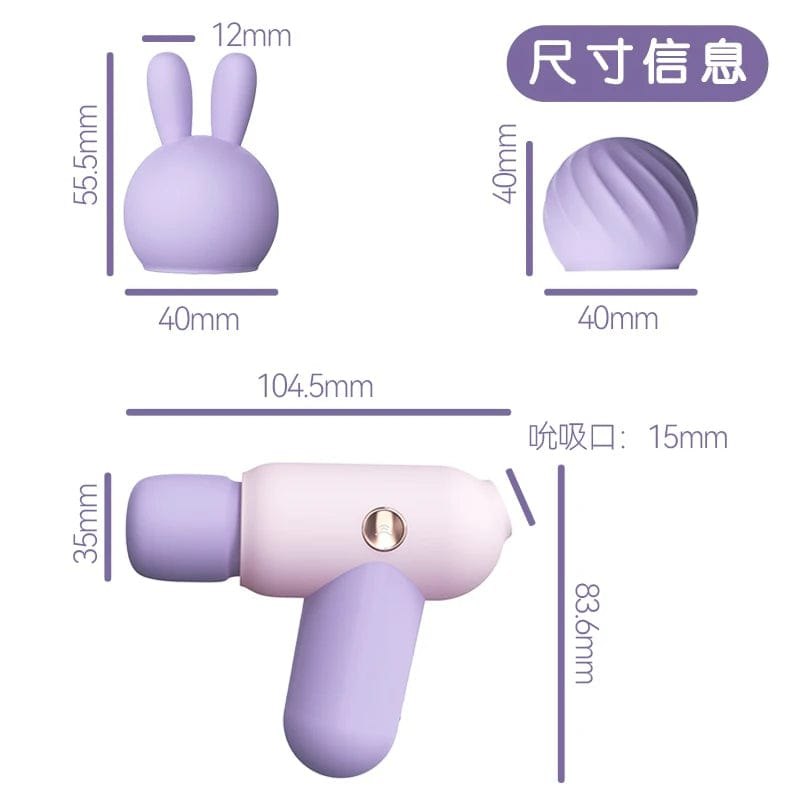 2-in-1 Sucking AV Wand Vibrator - Clit Sucking Wand Toy