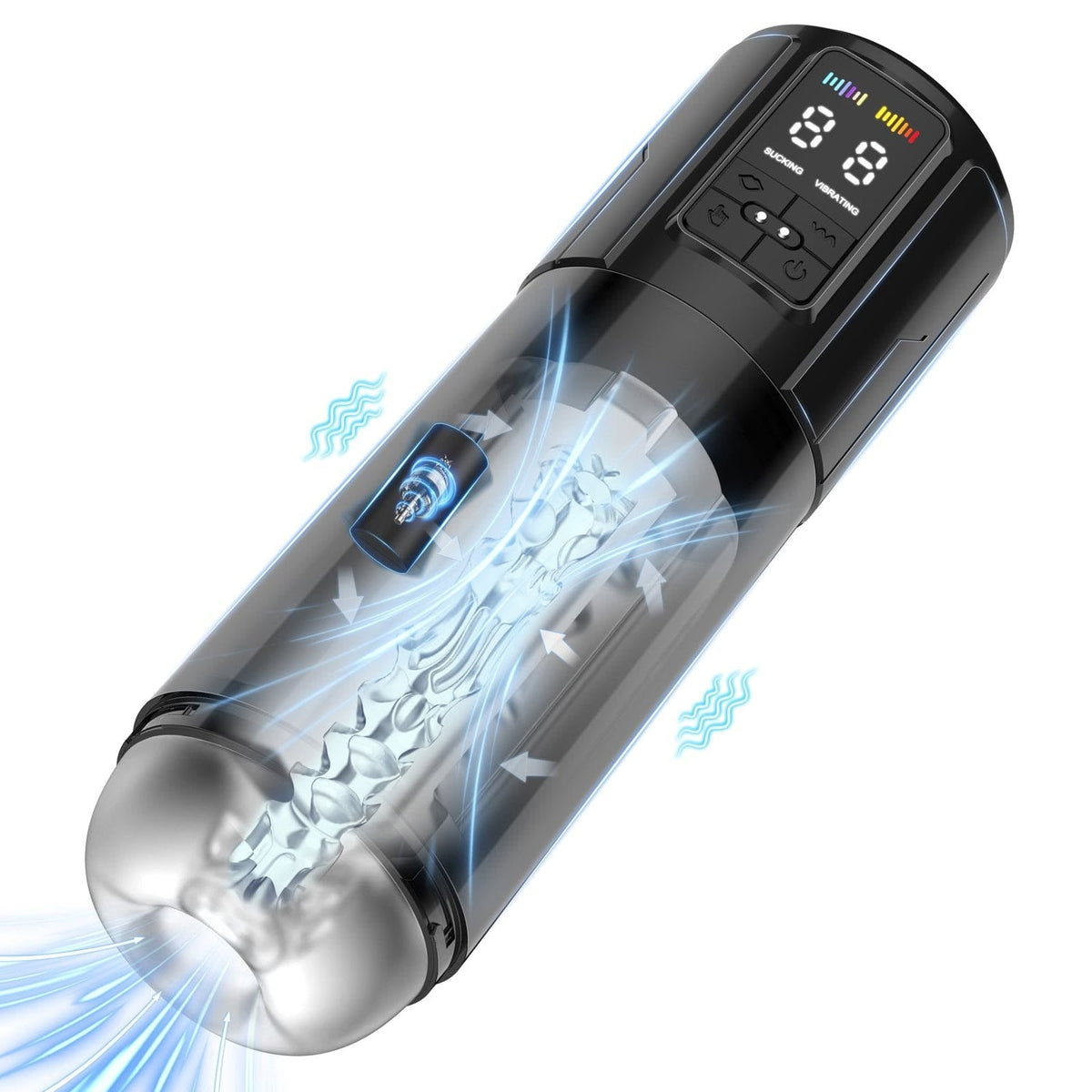 2-in-1 Suction Vibrating Masturbator - Male Masturbator