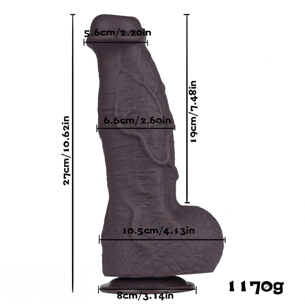 2.75in Thick Coffee Fantasy Dildo - Monster Dildo