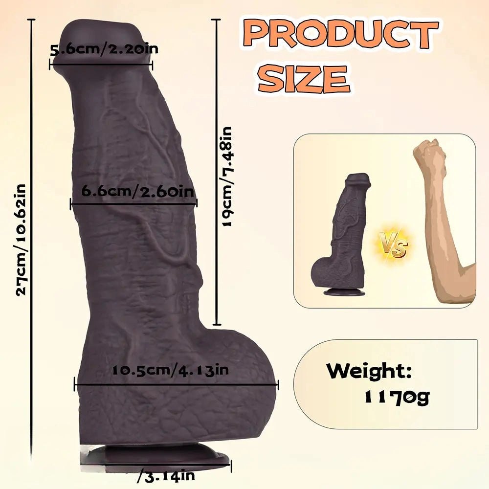 2.75in Thick Coffee Fantasy Dildo - Monster Dildo